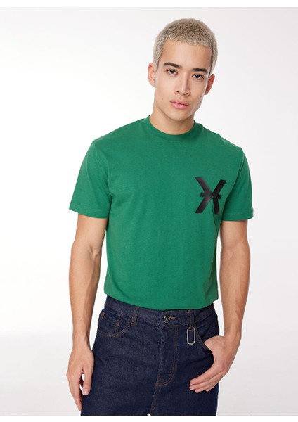 Bisiklet Yaka Yeşil Erkek T-Shirt UMA23140TS modelleri