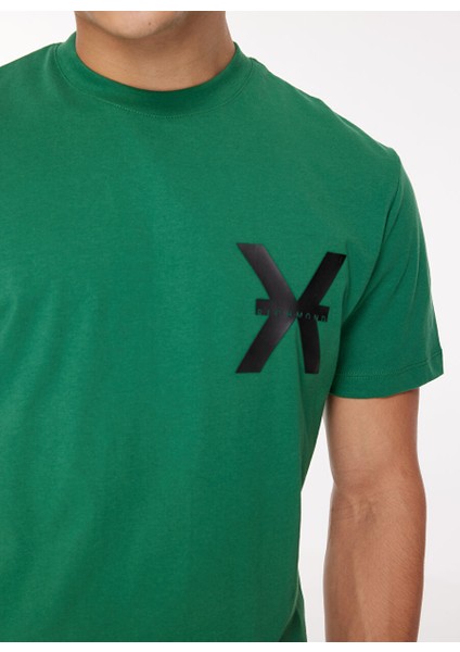 Bisiklet Yaka Yeşil Erkek T-Shirt UMA23140TS fırsatları