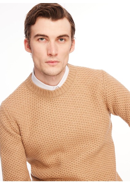 Bisiklet Yaka Slim Fit Turuncu Erkek Kazak A274S30OMEGA-