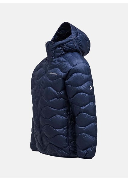 M Helium Down Jacket-Blue Shadow Fermuarlı Yaka Normal Kalıp Erkek Ceket