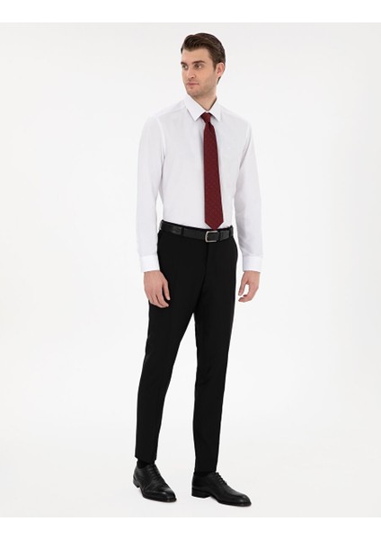 Beyaz Regular Fit Uzun Kollu Basic Gömlek