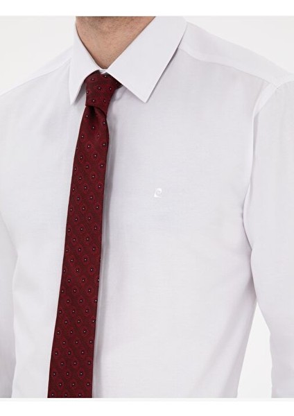 Beyaz Regular Fit Uzun Kollu Basic Gömlek