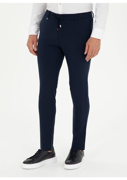Lacivert Erkek Slim Fit Düz Pantolon E19400/PB
