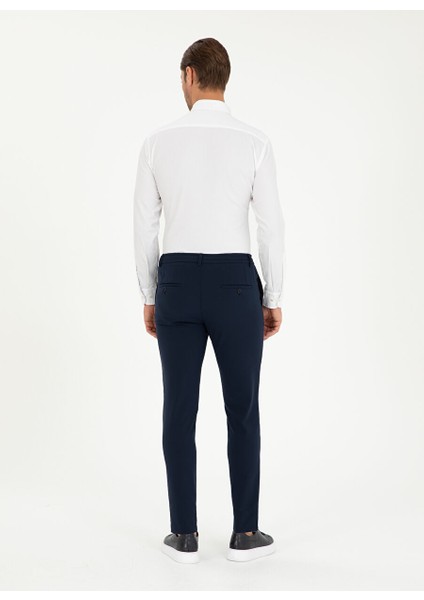 Lacivert Erkek Slim Fit Düz Pantolon E19400/PB