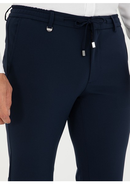 Lacivert Erkek Slim Fit Düz Pantolon E19400/PB