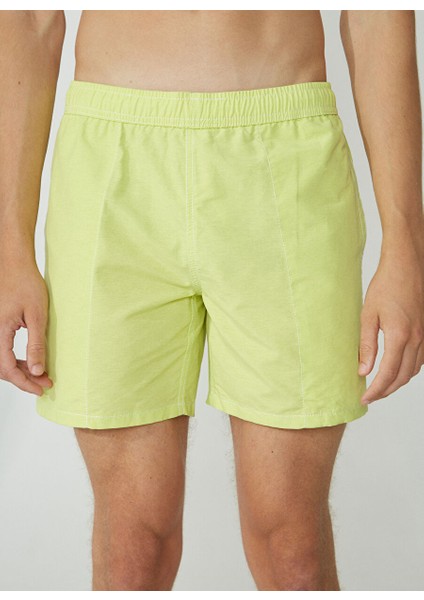 Yeşil Erkek Bağlamalı Bel Şort New Swımm Boxer