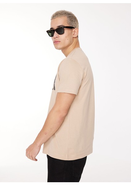 Bisiklet Yaka Bej Erkek T-Shirt UMA23140TS fiyatları