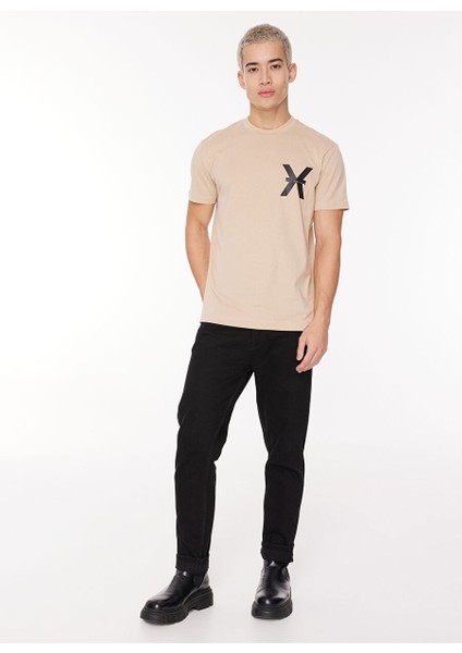 Bisiklet Yaka Bej Erkek T-Shirt UMA23140TS modelleri
