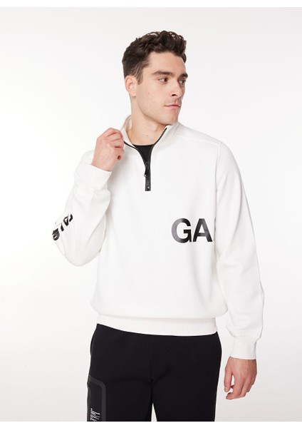 Kapüşon Yaka Krem Erkek Sweatshırt Szw G520 Garments_garments Regular