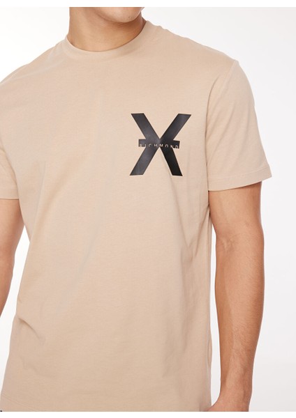 Bisiklet Yaka Bej Erkek T-Shirt UMA23140TS indirimleri
