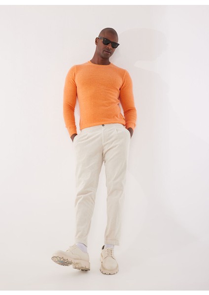 Bisiklet Yaka Slim Fit Kiremit Erkek Kazak A274S36COLD-