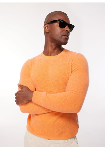 Bisiklet Yaka Slim Fit Kiremit Erkek Kazak A274S36COLD-