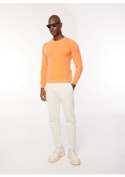 Bisiklet Yaka Slim Fit Kiremit Erkek Kazak A274S36COLD-