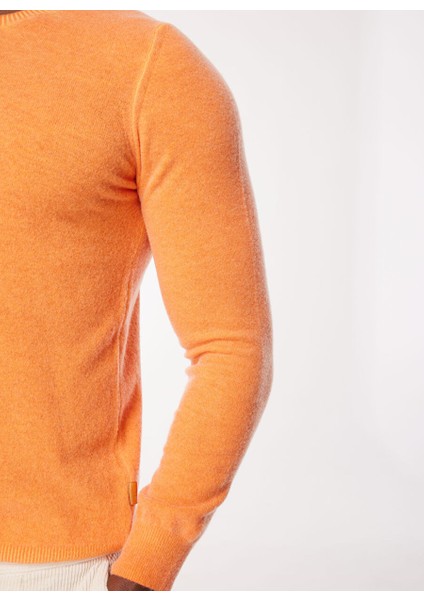 Bisiklet Yaka Slim Fit Kiremit Erkek Kazak A274S36COLD-