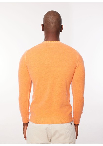 Bisiklet Yaka Slim Fit Kiremit Erkek Kazak A274S36COLD-