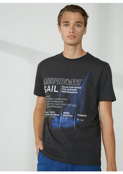 Bisiklet Yaka Düz Siyah Erkek T-Shirt Rıg T-Shırt modelleri