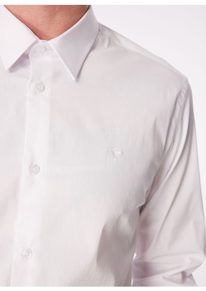Beyaz Erkek Slim Fit Gömlek F4SM-GML 1003