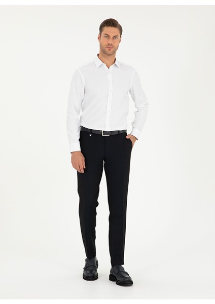 Beyaz Erkek Klasik Slim Fit Mikro Gömlek Ostera-Bsc Gomlek Uzunkol fırsatları