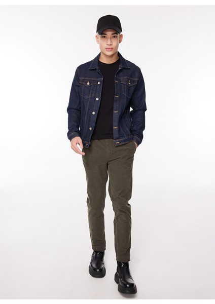 Normal Bel Normal Paça Slim Fit Haki Erkek Pantolon FM23W16PU