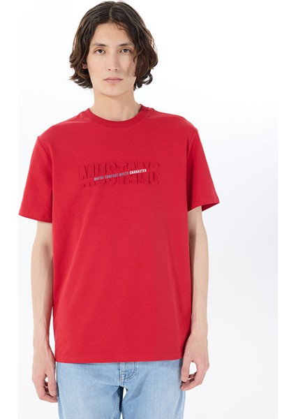 Kırmızı Erkek Relaxed Baskılı T-Shirt M5SM-TST1290 modelleri