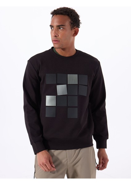 Gmg Fırenze Siyah Erkek Bisiklet Regular Fit Sweatshirt GU25MSS08022