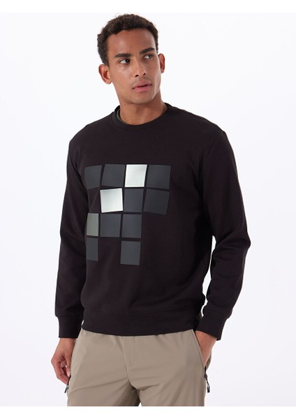 Gmg Fırenze Siyah Erkek Bisiklet Regular Fit Sweatshirt GU25MSS08022