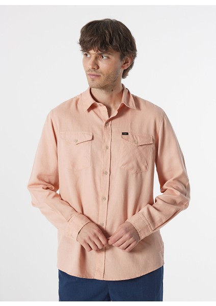 Regular Fit Açık Pembe Erkek Gömlek L241262590 Uzun Kollu Gömlek