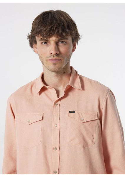 Regular Fit Açık Pembe Erkek Gömlek L241262590 Uzun Kollu Gömlek