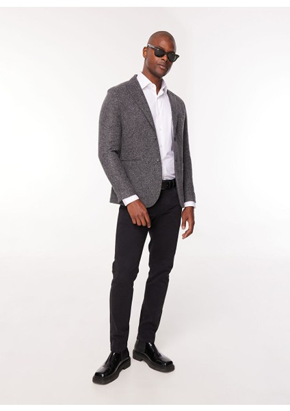 Slim Fit Koyu Gri Erkek Ceket A272ROGER689L064-