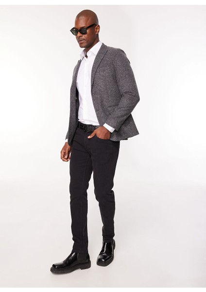 Slim Fit Koyu Gri Erkek Ceket A272ROGER689L064-