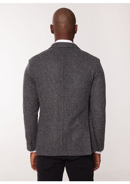 Slim Fit Koyu Gri Erkek Ceket A272ROGER689L064-