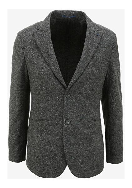 Slim Fit Koyu Gri Erkek Ceket A272ROGER689L064-