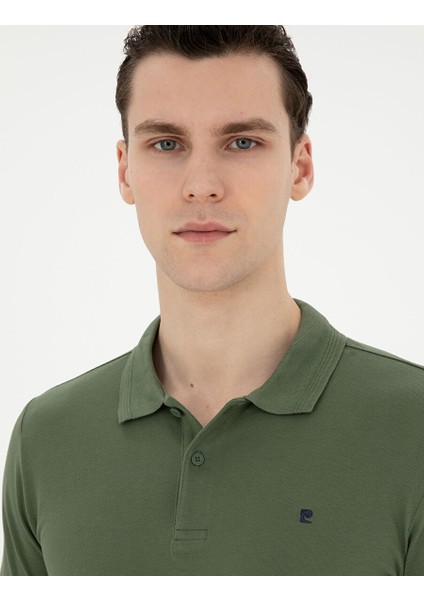Haki Slim Fit Basic Tişört