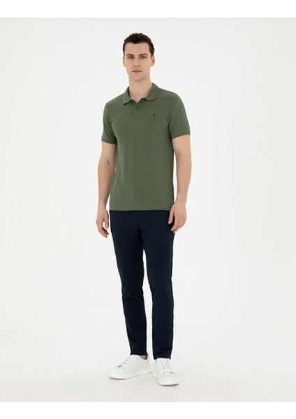 Haki Slim Fit Basic Tişört