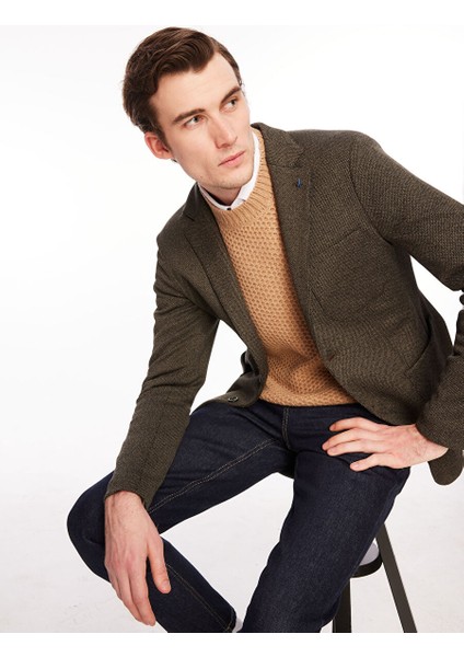 Slim Fit Yeşil Erkek Ceket A272GEGE78TP963/T-