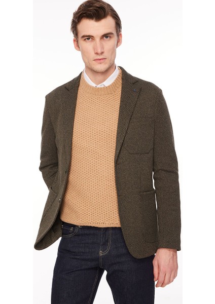 Slim Fit Yeşil Erkek Ceket A272GEGE78TP963/T-