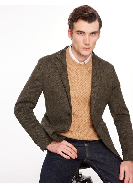 Slim Fit Yeşil Erkek Ceket A272GEGE78TP963/T-