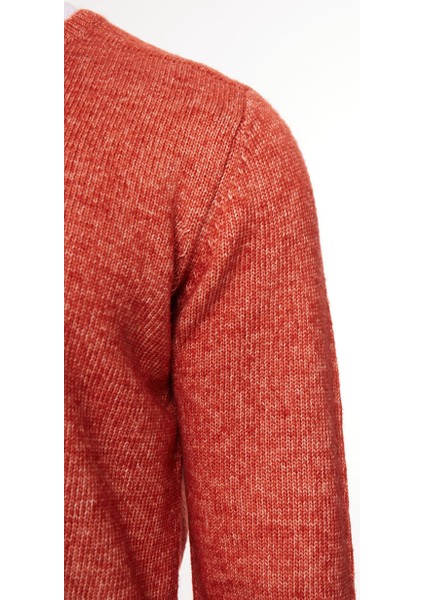 Bisiklet Yaka Slim Fit Turuncu Erkek Kazak FM23W37MG fırsatları