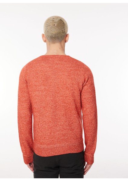 Bisiklet Yaka Slim Fit Turuncu Erkek Kazak FM23W37MG indirimleri