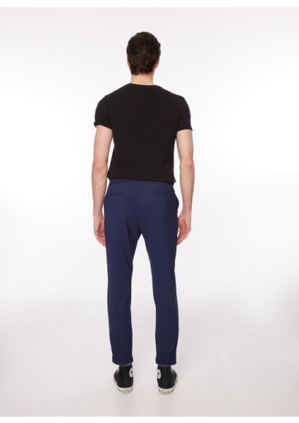 Lastikli Bel Dar Paça Slim Fit Lacivert Erkek Pantolon PSL3_EK80 indirimleri
