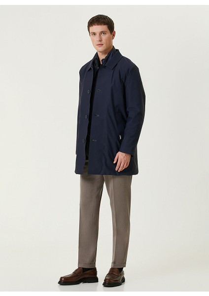 Lacivert Erkek Bisiklet Slim Fit Düz Kazak 1091812