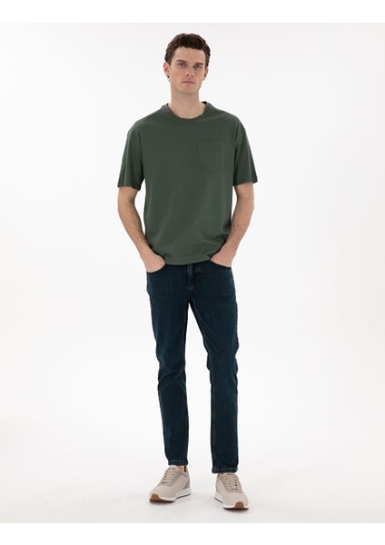 Koyu Yeşil Comfort Fit Basic Tişört