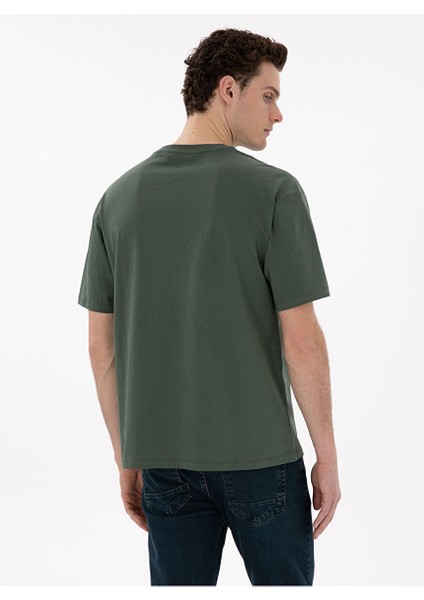 Koyu Yeşil Comfort Fit Basic Tişört