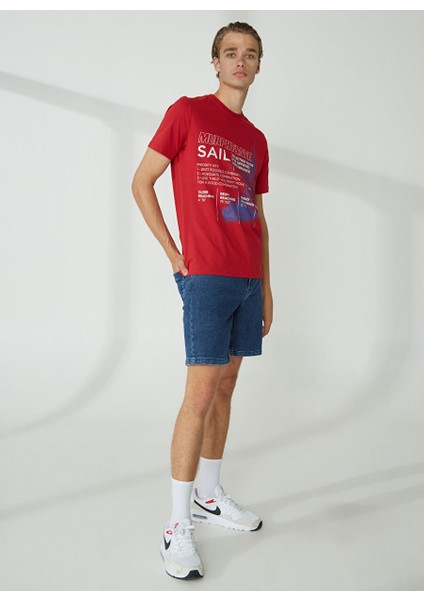 Bisiklet Yaka Düz Kırmızı Erkek T-Shirt Rıg T-Shırt fiyatları
