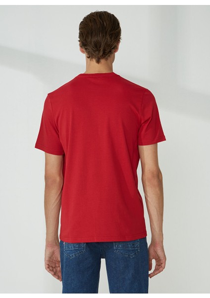 Bisiklet Yaka Düz Kırmızı Erkek T-Shirt Rıg T-Shırt indirimleri