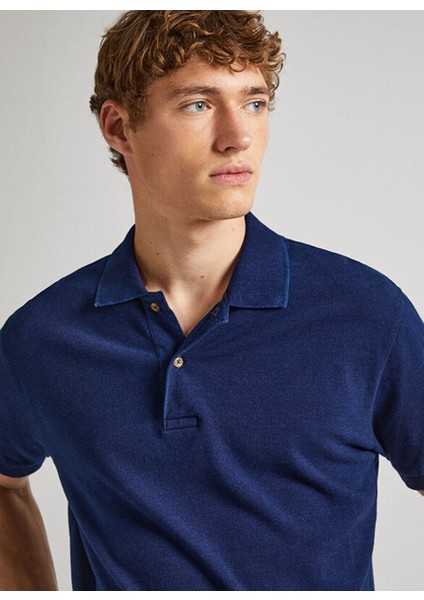 Slim Fit Lacivert Erkek Polo T-Shirt PM542143 561 Hudson modelleri