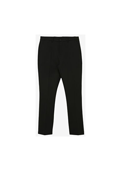 Siyah Erkek Dar Paça Düşük Bel Chino Pantolon F3WM-PNT F 14