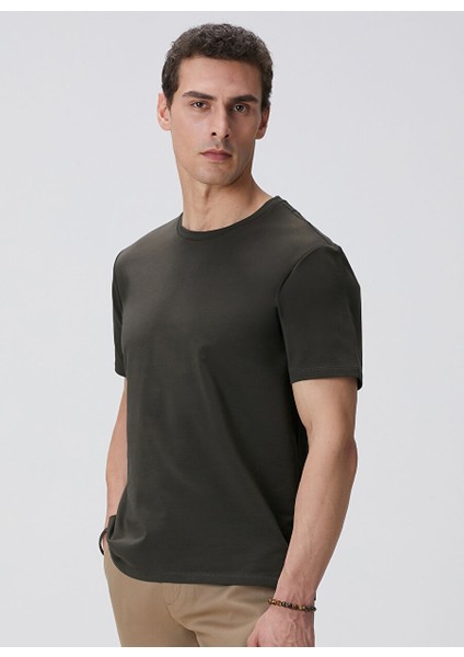 Bisiklet Yaka Haki Erkek T-Shirt 1083747 fırsatları