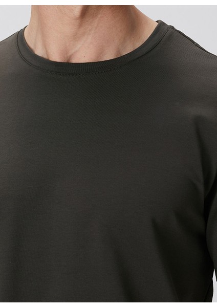 Bisiklet Yaka Haki Erkek T-Shirt 1083747