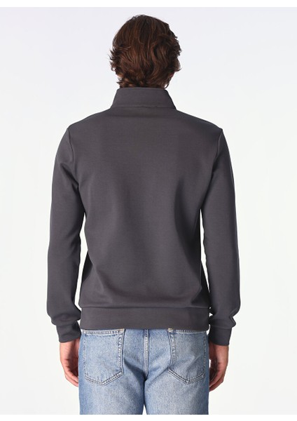 Antrasit Erkek Bato Regular Fit Düz Sweatshirt FC4WM-SWT 2233